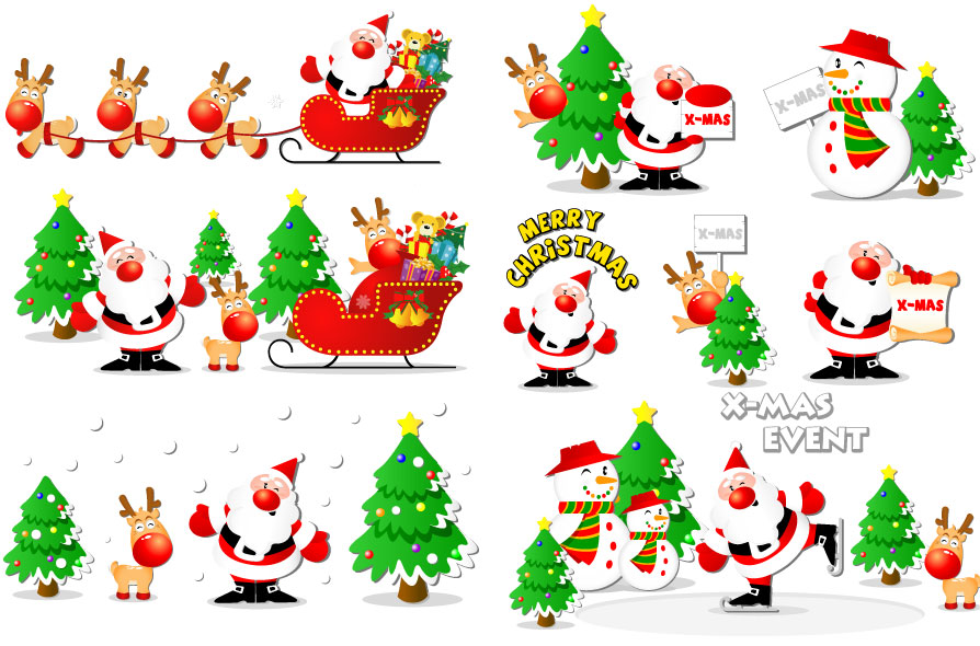 Новый год и Рождество - красивые и интересные векторные картинки 22