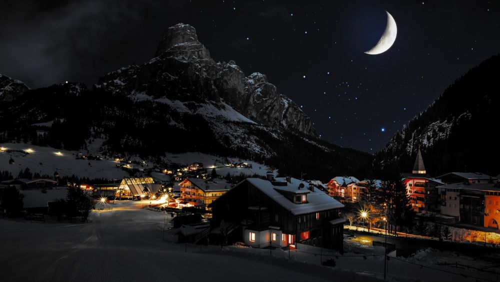 Зимняя ночь картинки красивые и удивительные - подборка 20 фото 15