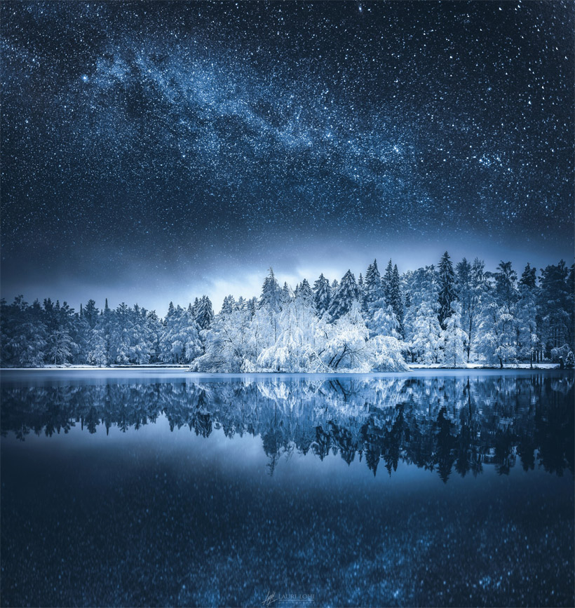 Зимняя ночь картинки красивые и удивительные - подборка 20 фото 20