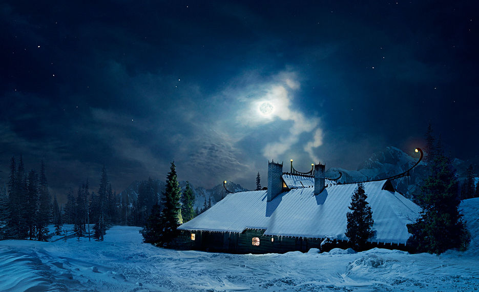 Зимняя ночь картинки красивые и удивительные - подборка 20 фото 7