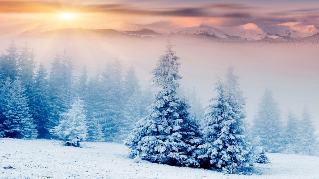 Падающий снег - красивые картинки и обои на рабочий стол 13