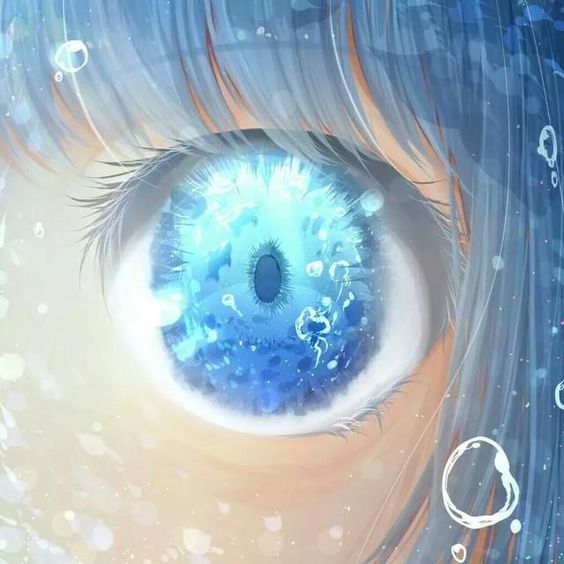 Красивые арт аниме картинки глаза девушек, их лицо - подборка 9