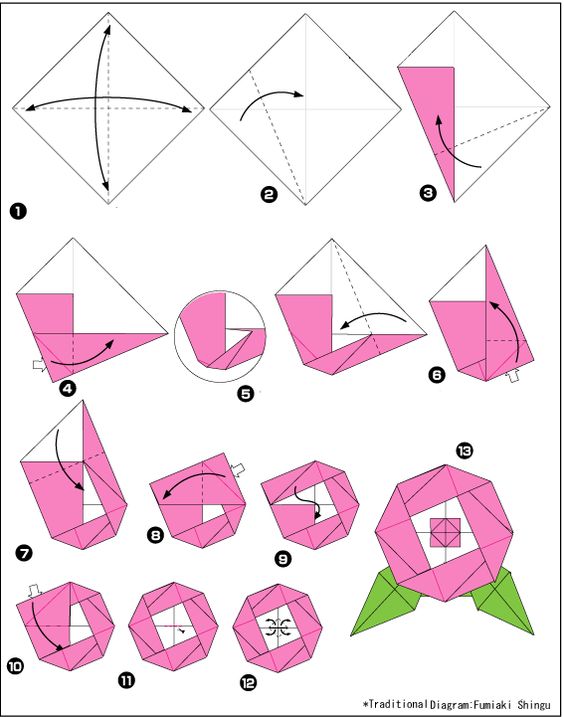 Красивые картинки оригами из бумаги для начинающих   сборка 3