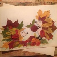 Красивые картины и аппликации из листьев своими руками (16)