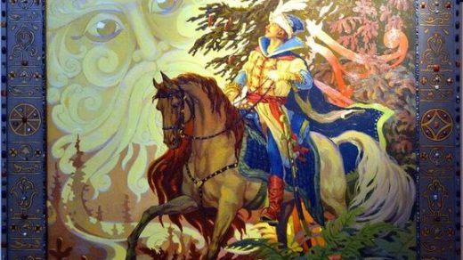 Красивые рисунки о Мёртвой царевне и о семи богатырях (14)