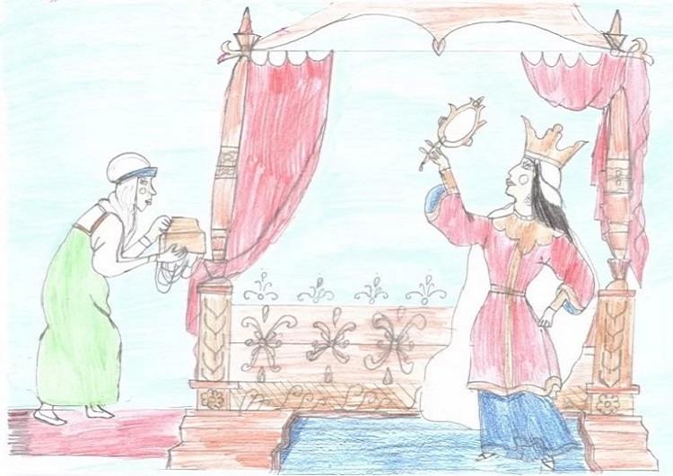 Красивые рисунки о Мёртвой царевне и о семи богатырях (20)