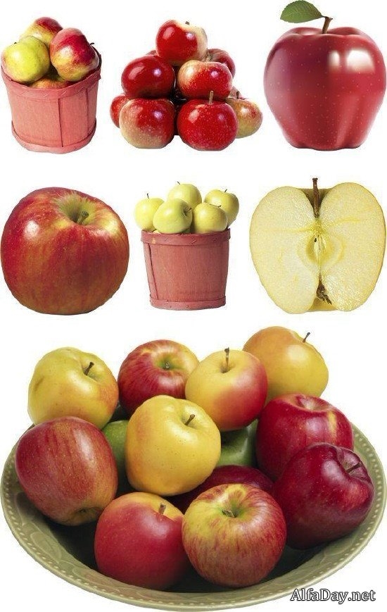Красивые картинки яблоко на прозрачном фоне004