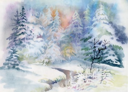 Лес зимний картинки для детей014
