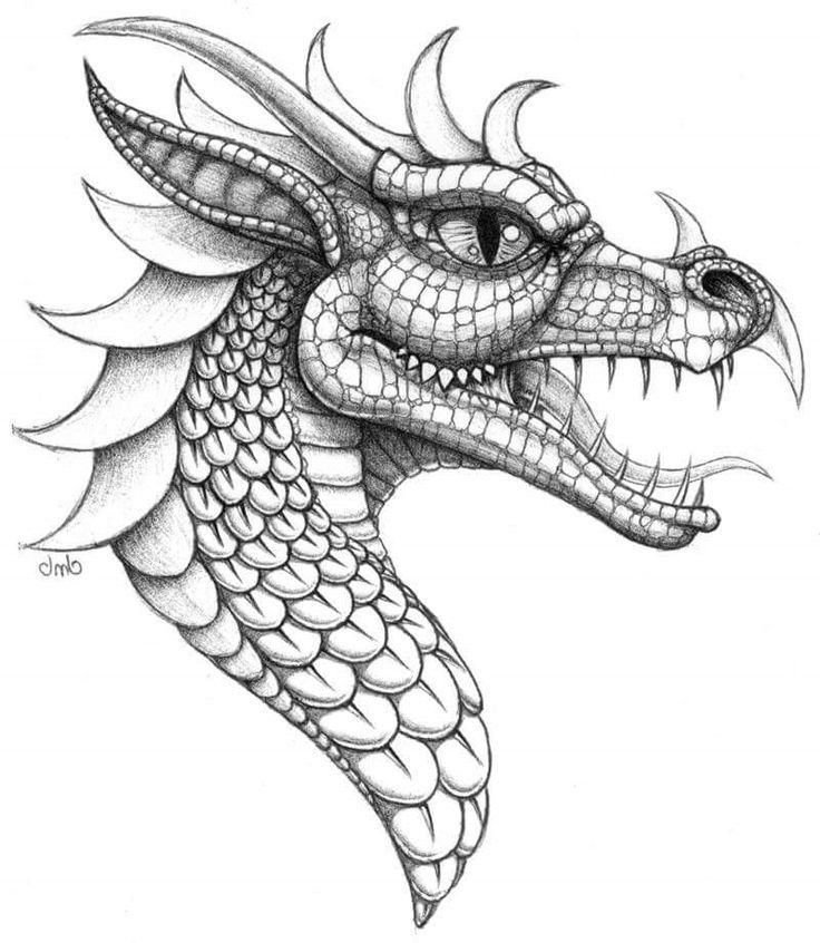 Картина дракона карандашом очень красивые (12). 