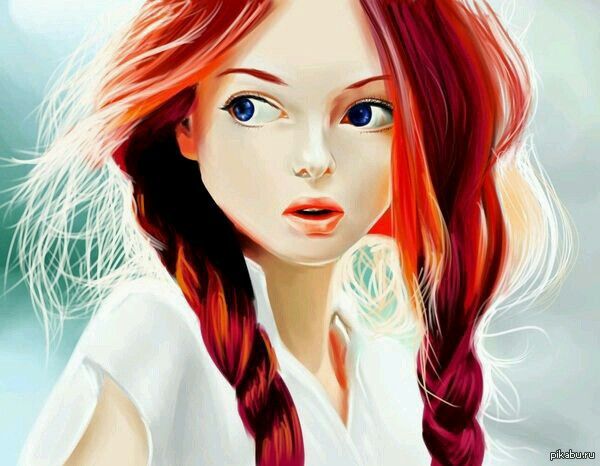 Девушка с рыжими волосами арты (8)