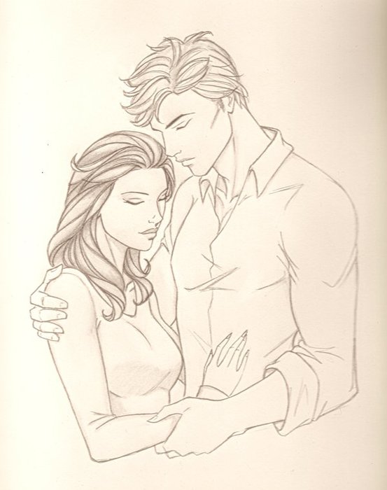 Картинки нарисованные карандашом парень и девушка обнимаются (11)