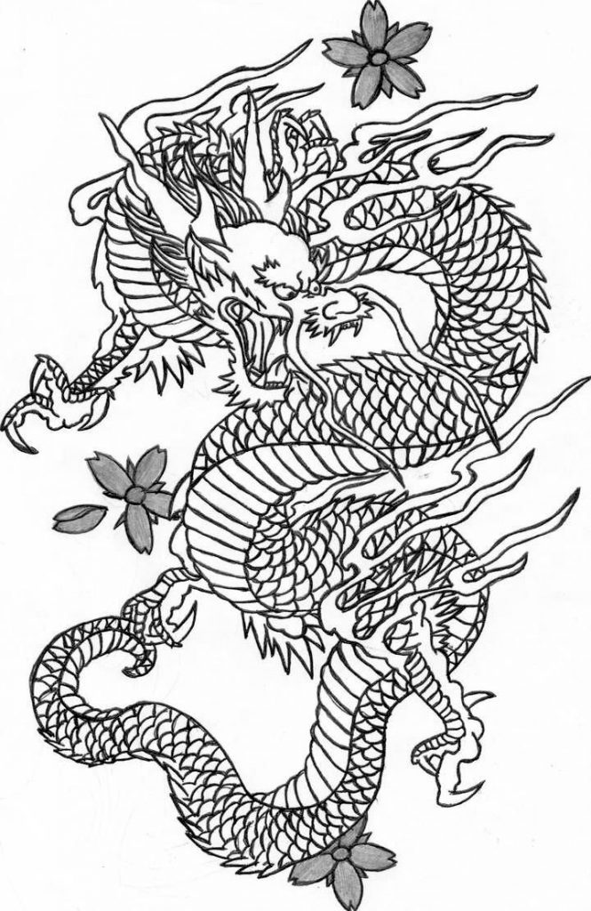 Картинки тату Китайский Дракон - подборка фото (10)