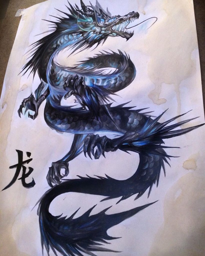 Картинки тату Китайский Дракон - подборка фото (11)