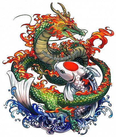 Картинки тату Китайский Дракон - подборка фото (25)