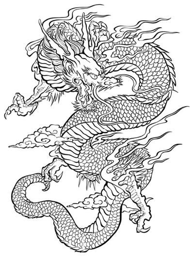 Картинки тату Китайский Дракон - подборка фото (27)