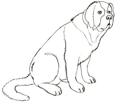 Контур собаки рисунки и картинки (10)