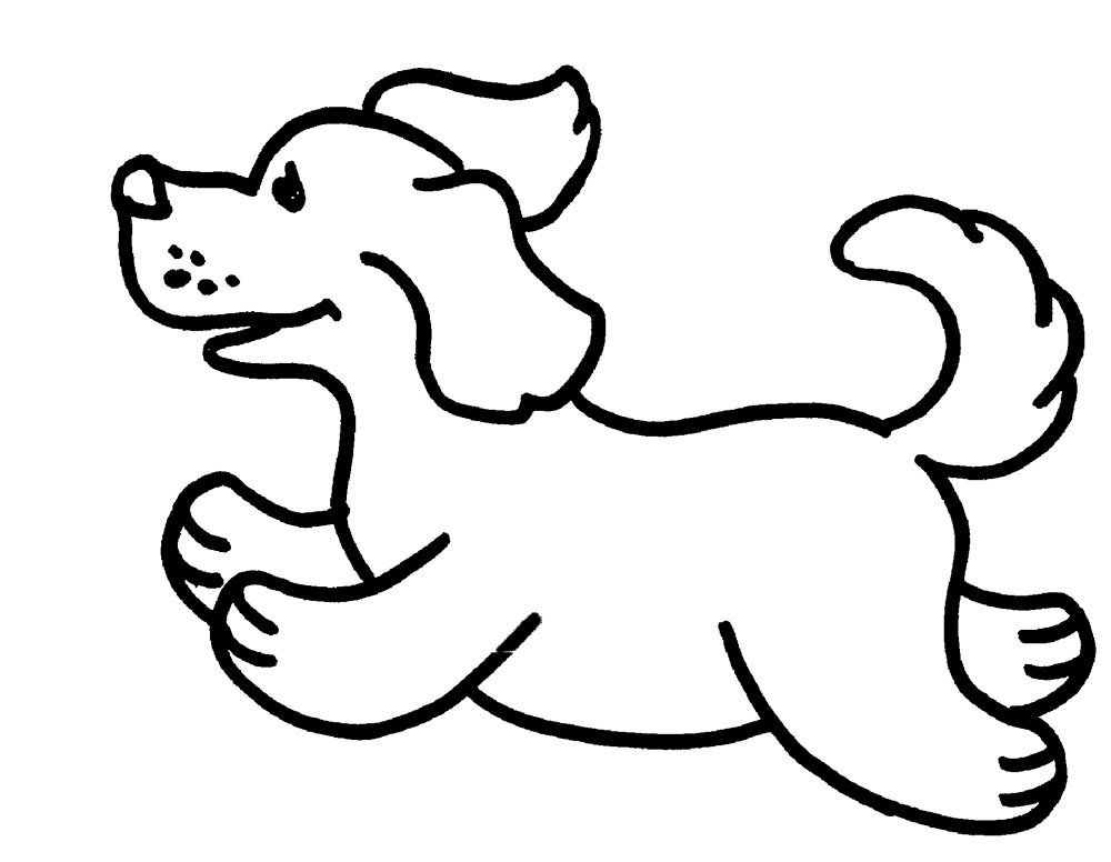 Контур собаки рисунки и картинки (3)