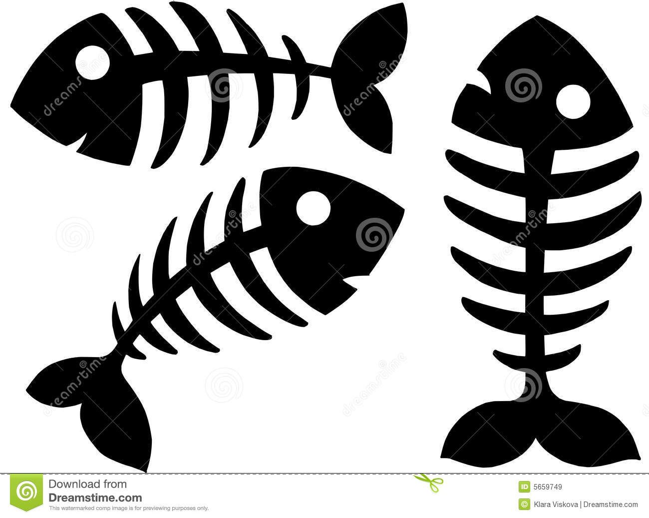 Кости рыбы рисунок и картинки (4)