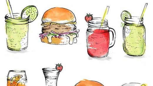 Нарисованные картинки еда и напитки (1)