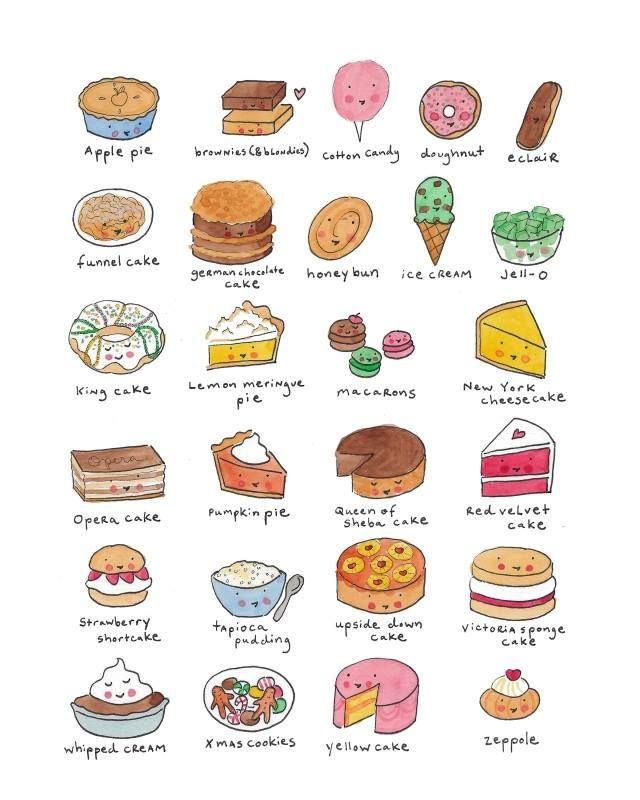 Нарисованные картинки еда и напитки (11)