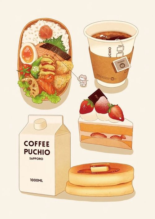 Нарисованные картинки еда и напитки (20)