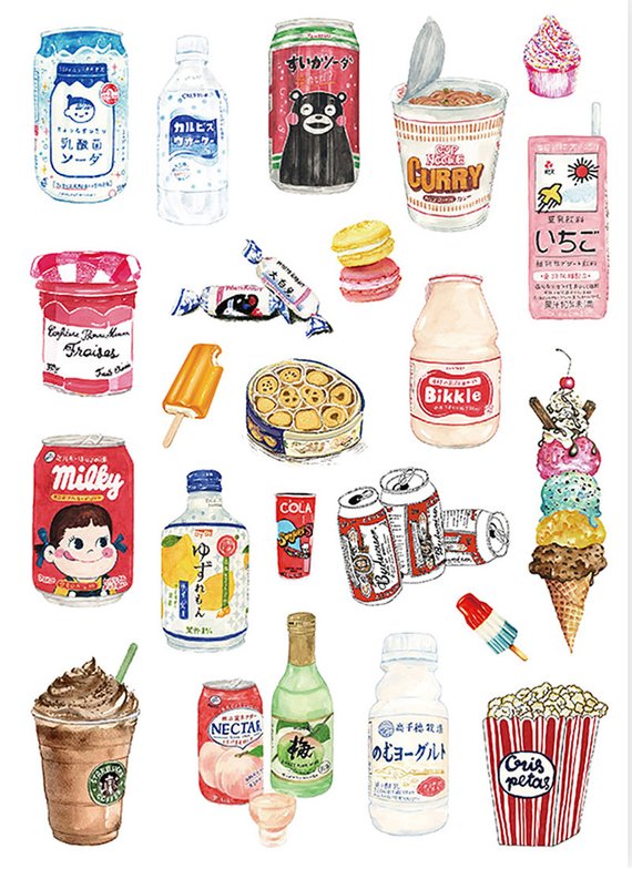 Нарисованные картинки еда и напитки (3)