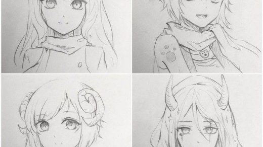 Прически аниме рисуем картинки (1)