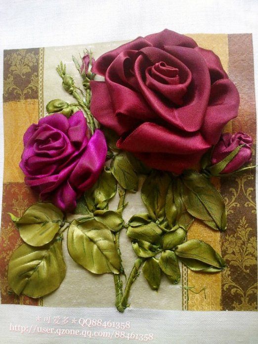 Роза красотка из шелка - подборка фото (24)