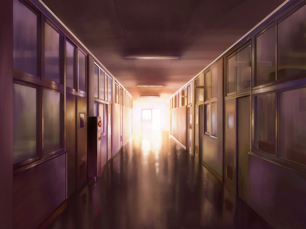 Фон аниме школьный коридор - картинки (1)