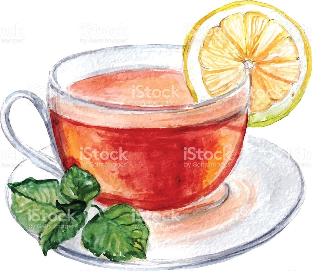 Чашка чая акварель картинки (4)