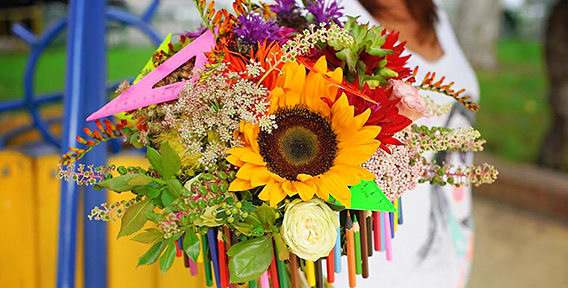 Букеты из цветов на 1 сентября - фото идеи (20)