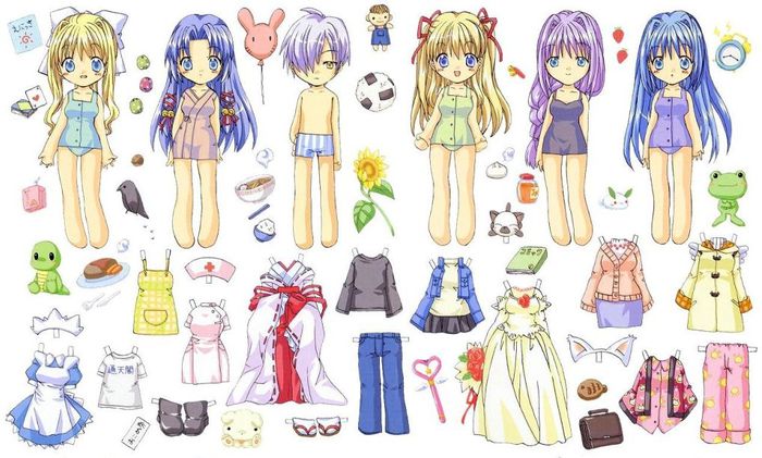 Бумажные аниме куклы - подборка картинок (4)