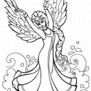 Как нарисовать Царицу Лебедь из сказки о Царе Салтане (13)