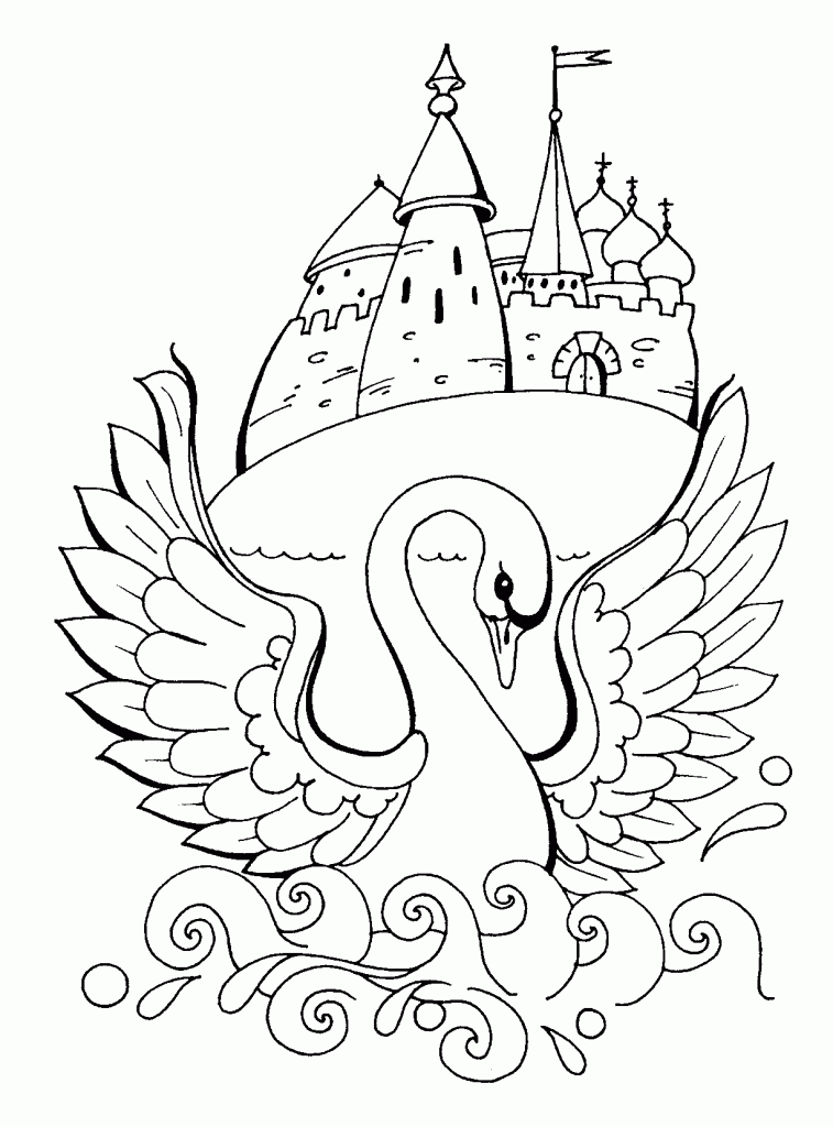 Как нарисовать Царицу Лебедь из сказки о Царе Салтане (18)
