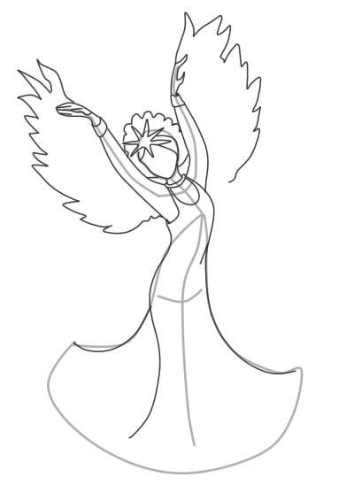 Как нарисовать Царицу Лебедь из сказки о Царе Салтане (3)