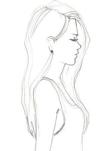 Картинки карандашом для срисовки девушки со спины легкие (12)
