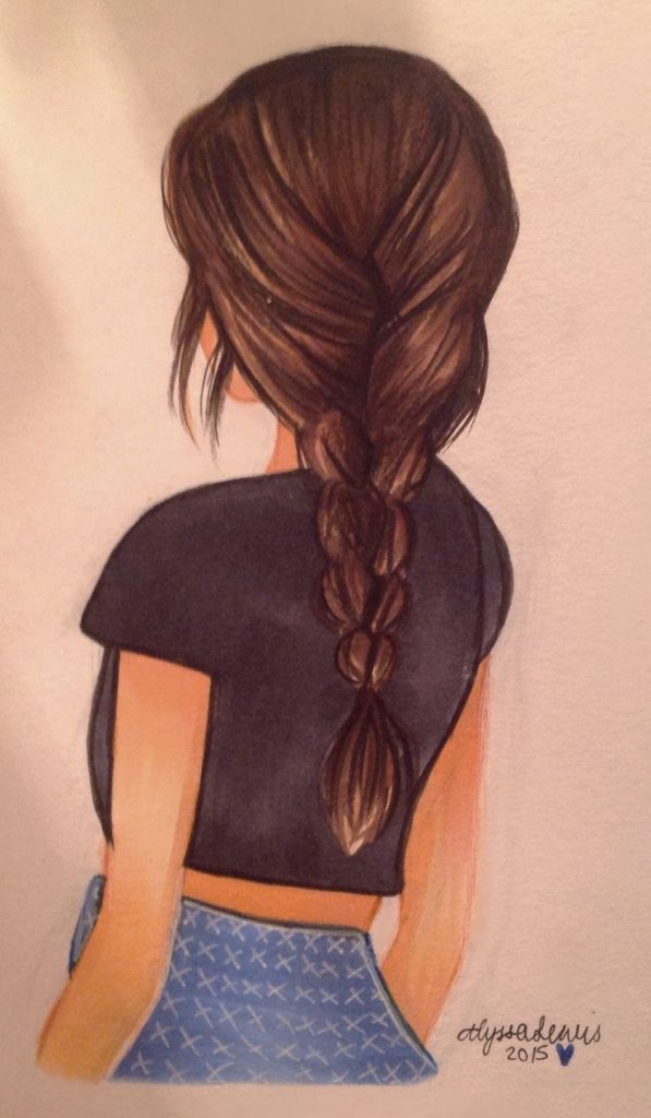 Картинки карандашом для срисовки девушки со спины легкие (20)
