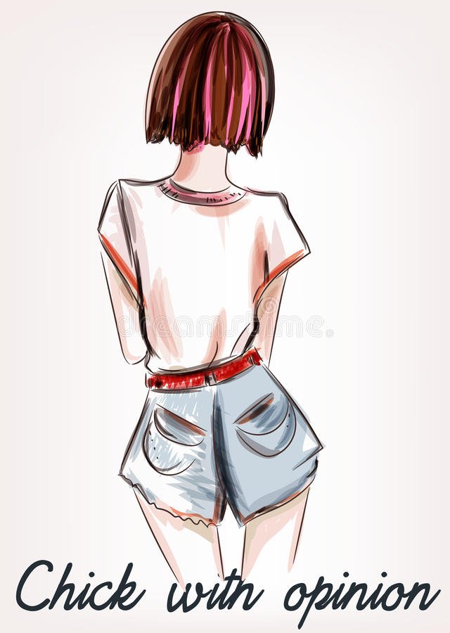 Картинки карандашом для срисовки девушки со спины легкие (24)