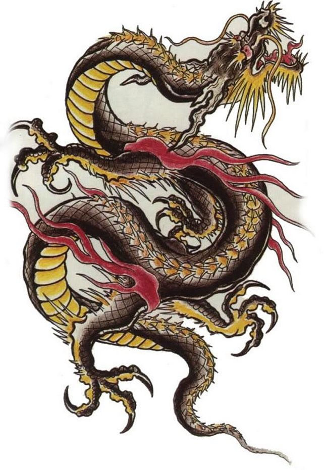 Крутые картинки тату китайский дракон (1)
