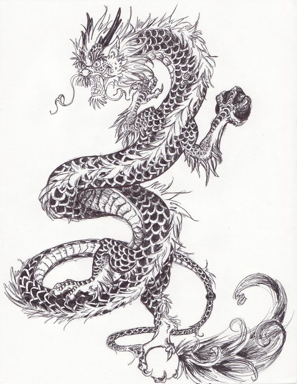 Крутые картинки тату китайский дракон (2)