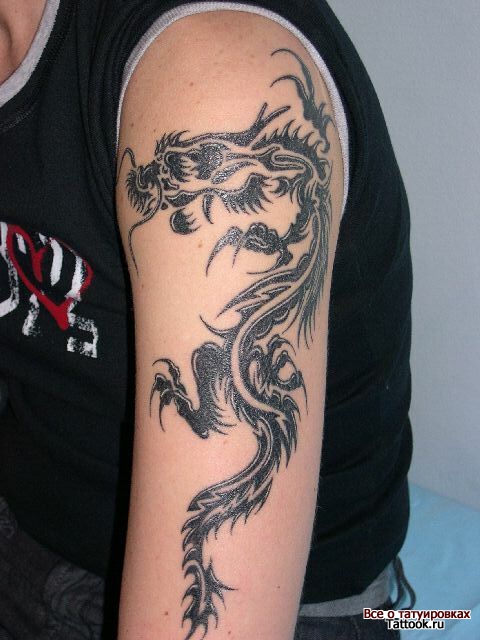 Крутые картинки тату китайский дракон (21)