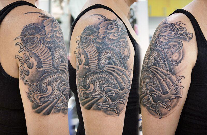 Крутые картинки тату китайский дракон (3)