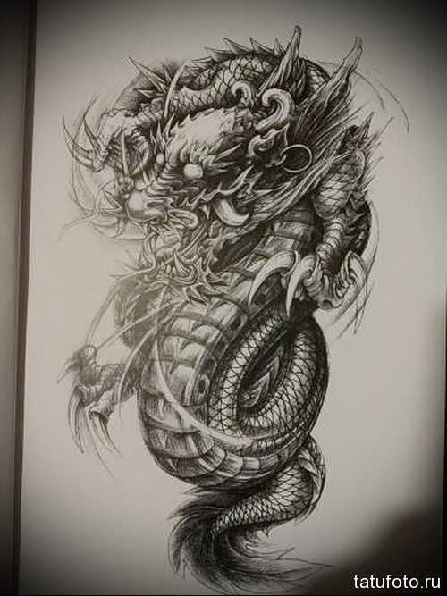 Крутые картинки тату китайский дракон (5)