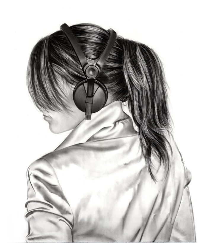 Нарисованные фото для девочек на аву в ВК (15)
