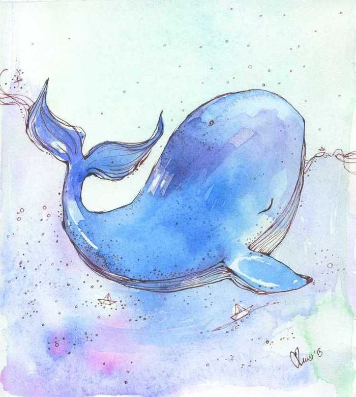 Тумблер картинки для срисовки кит - подборка (18)