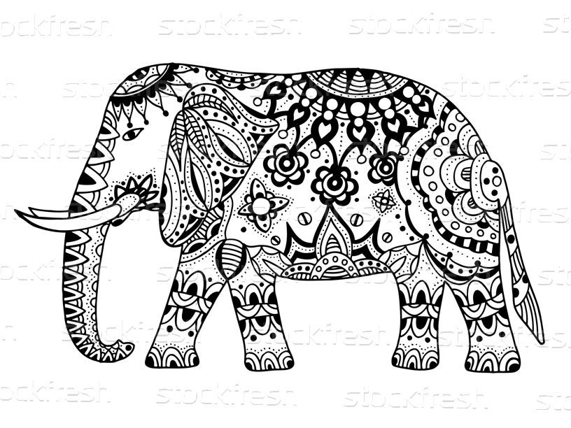 Удивительные картинки со слоном рисованные (1)