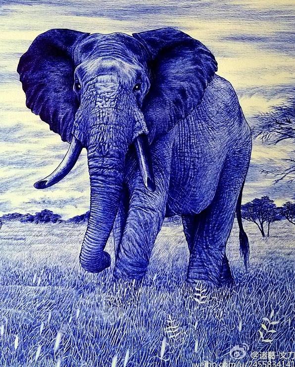 Удивительные картинки со слоном рисованные (26)