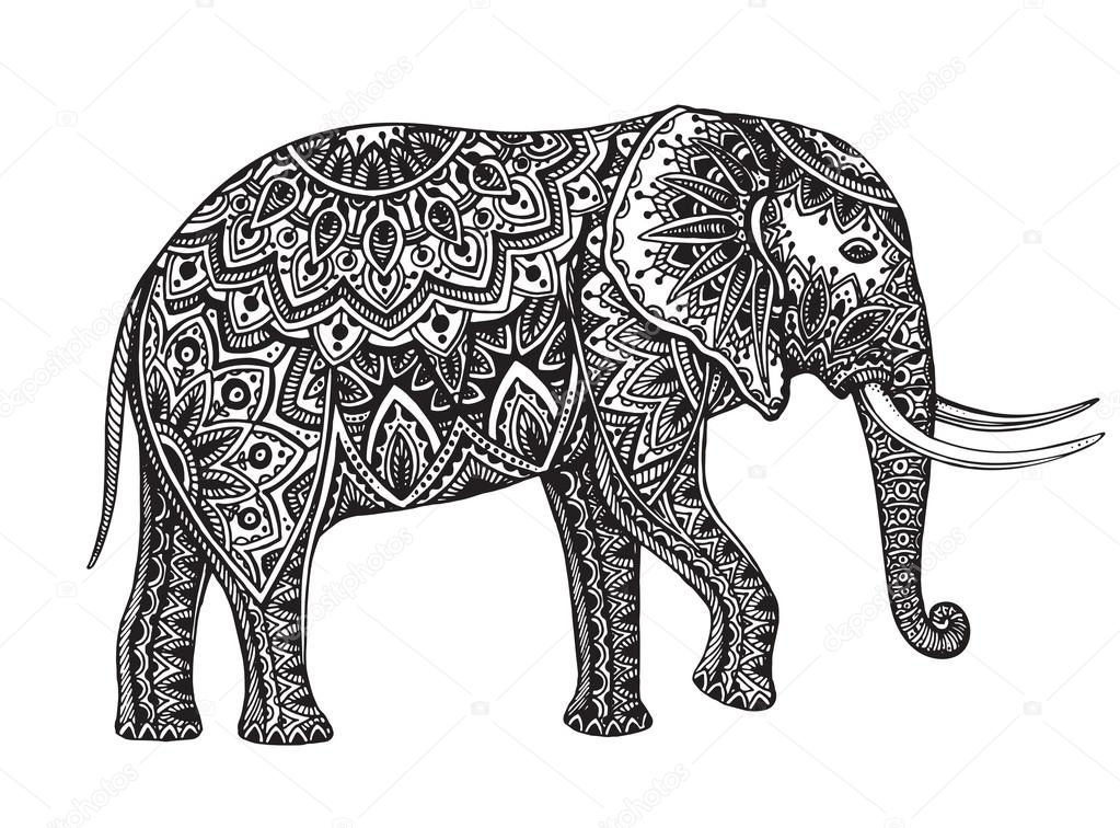 Удивительные картинки со слоном рисованные (27)