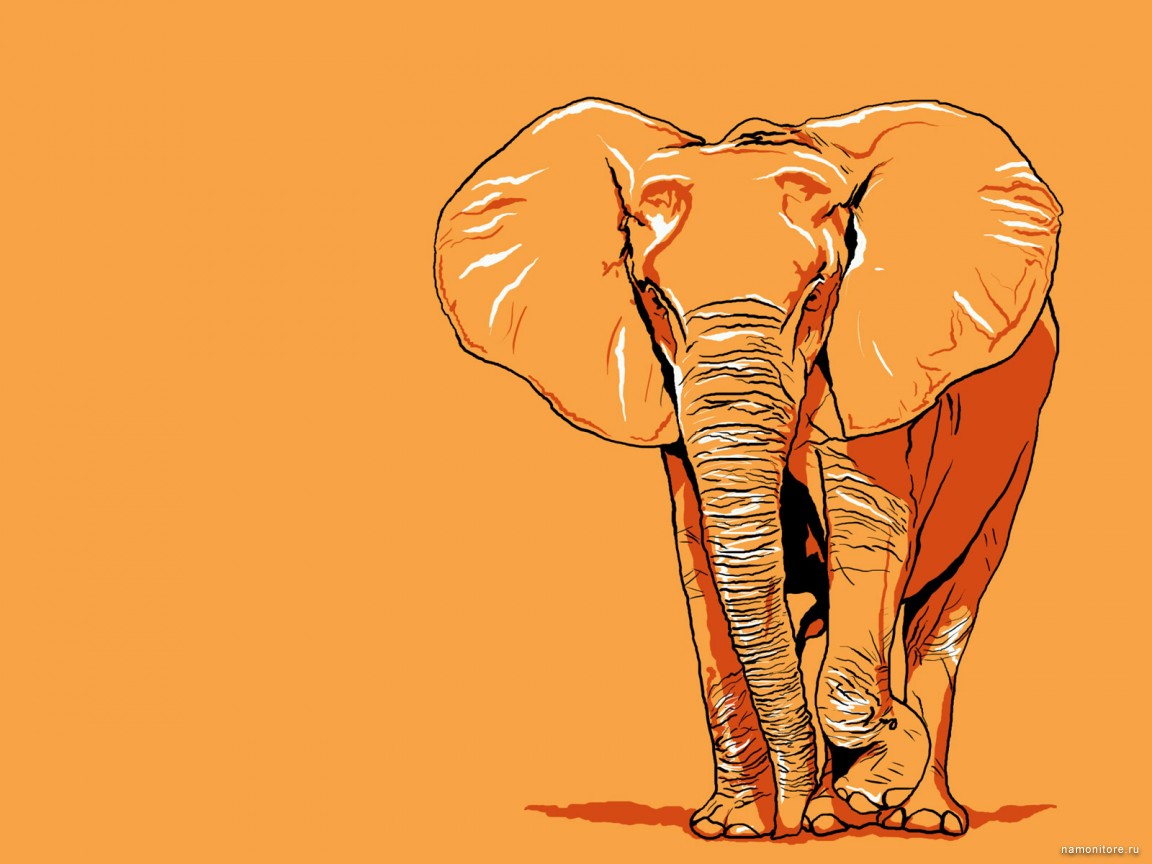 Удивительные картинки со слоном рисованные (30)