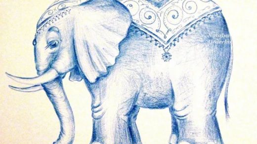 Удивительные картинки со слоном рисованные (32)